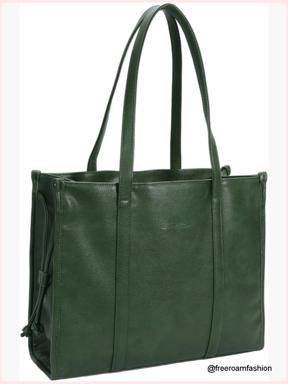 Large PU Leather Drawstring Tote Bag with Shoulder Strap